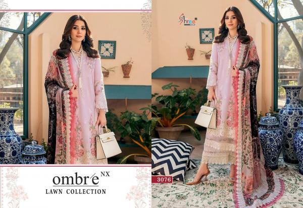 Shree Ombre Nx Lawn Collection Cotton Dupatta Salwar Suits